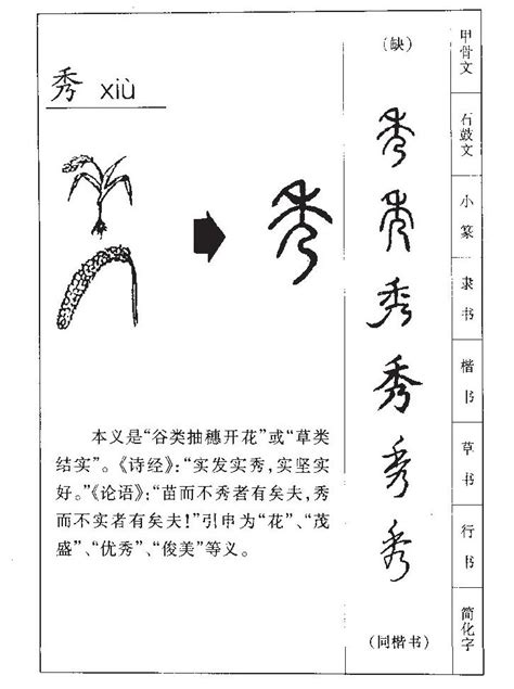 秀名字意思